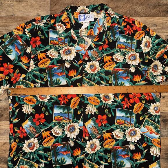 RJC Hawaiian Shirt Mens XL Cotton Short Sleeve Colorful Floral - Picture 5 of 5